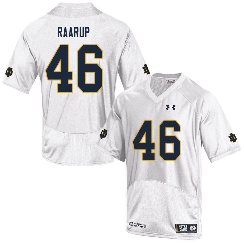 Men #46 Axel Raarup Notre Dame Fighting Irish College Football Jerseys Sale-White